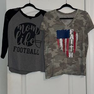 Two women’s shirts - size large